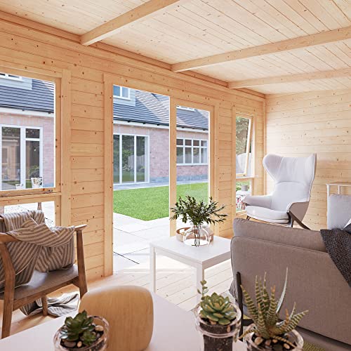 Modern Pent Log Cabin Summerhouse Garden Studio