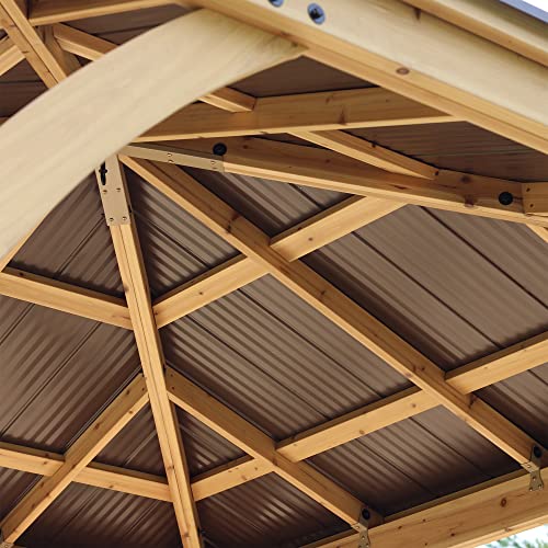 10ft x 10ft Cedar Gazebo with Aluminium Roof