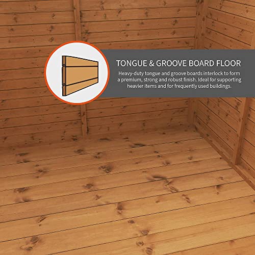 Wooden Corner Summerhouse with Shed: 11x7