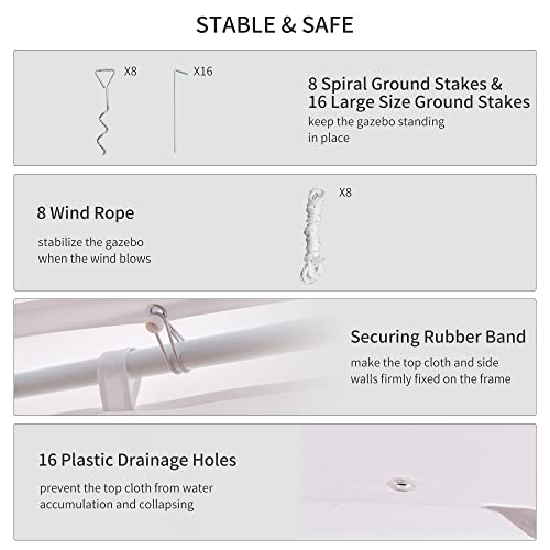 Heavy Duty Octagonal Marquee Tent with Sides