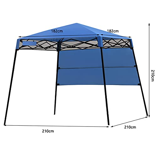 GYMAX Waterproof Pop-Up Gazebo Tent (Blue)
