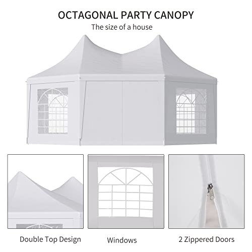 Heavy Duty Octagonal Marquee Tent with Sides