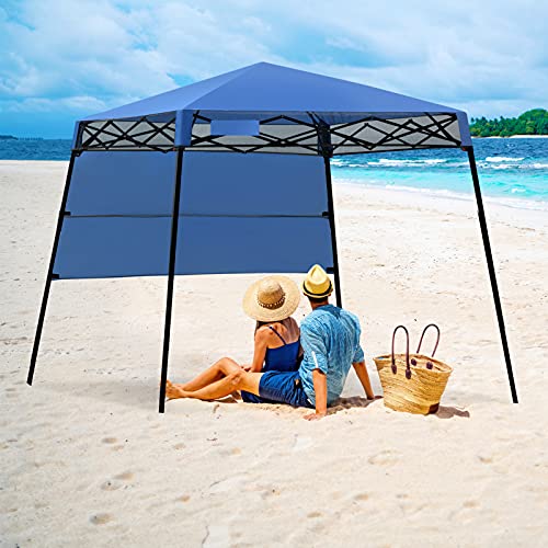 GYMAX Waterproof Pop-Up Gazebo Tent (Blue)