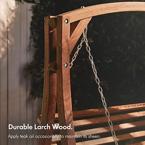 VonHaus Wooden Garden Swing Seat - 2 Seater