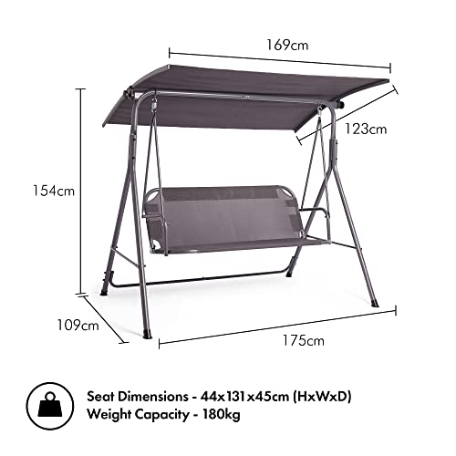 3-Person Canopy Swing Seat by VonHaus