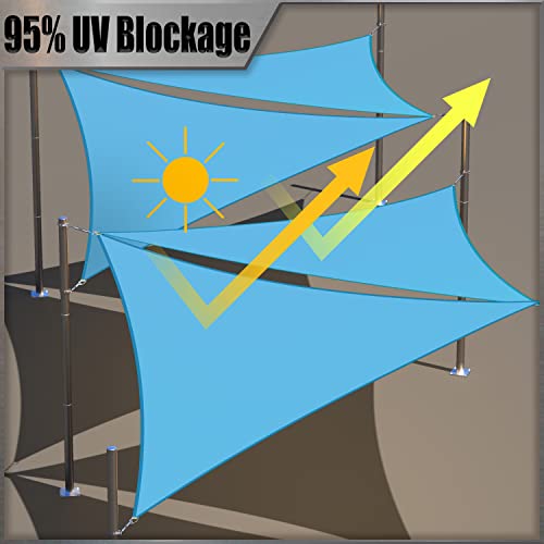Waterproof Blue Sun Shade Sail for Patio