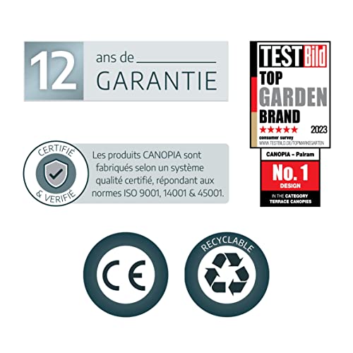 Palram OLYMPIA 3X4.25 GREY CLEAR PATIO COVER