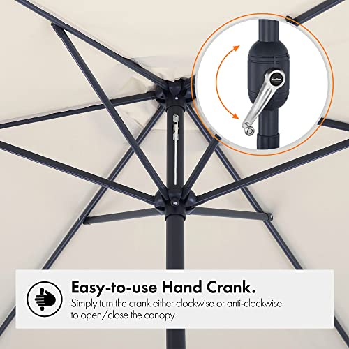 VonHaus 2.7M Parasol Umbrella - UV30+ Protection