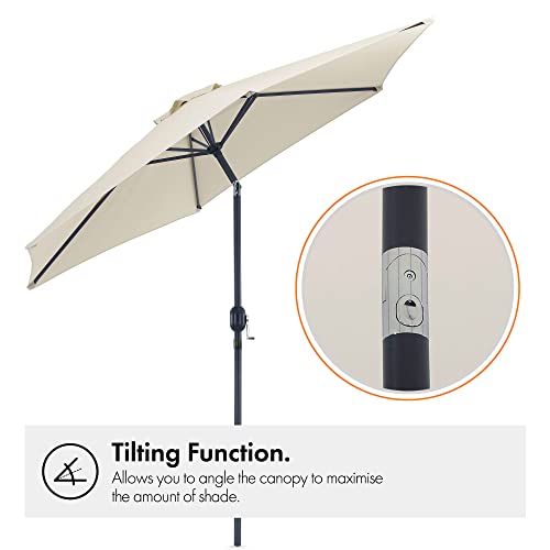VonHaus 2.7M Parasol Umbrella - UV30+ Protection