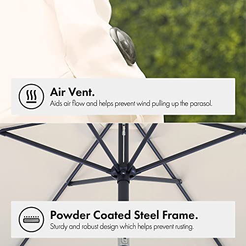 VonHaus 2.7M Parasol Umbrella - UV30+ Protection