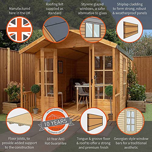 Wessex Summerhouse with Anti-Rot Guarantee, 12x8 ft