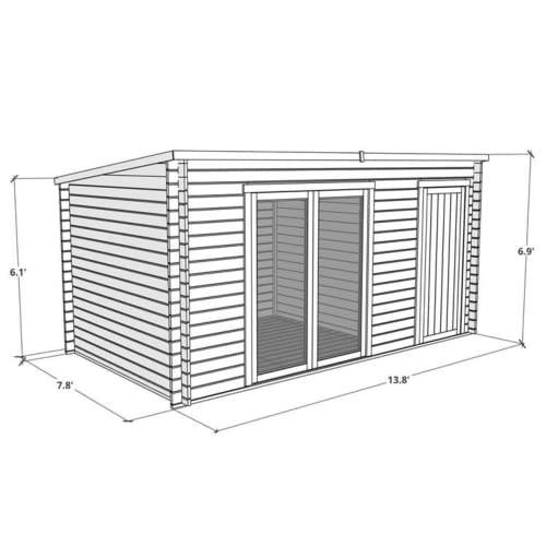 BillyOh Pent Summerhouse with Side Store Tianna