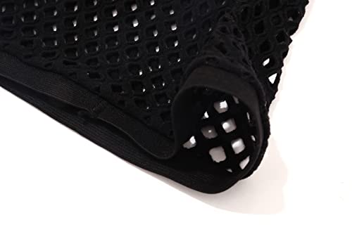 Lunedear Women's High Waist Fishnet Biker Shorts
