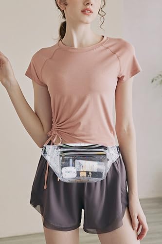 RUACAT Festival Rave Holographic Transparent Multicolor Fanny Pack