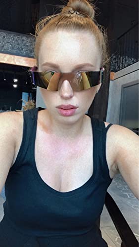 FEISEDY Futuristic Visor Punk Sunglasses - Miorred Shades