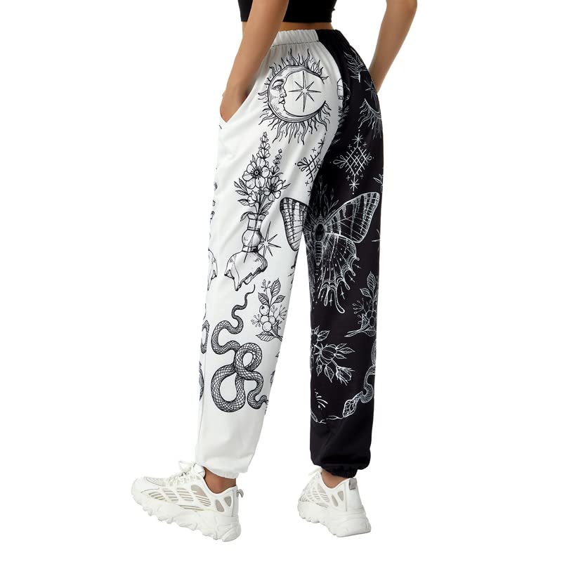 Amuver Women's Boho Hippie Harem Smocked Waist Pants