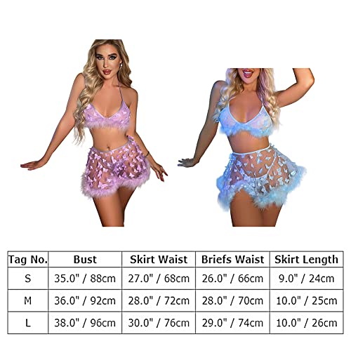 ABAFIP Women's Shiny Rave Outfit Halter Top Skirt