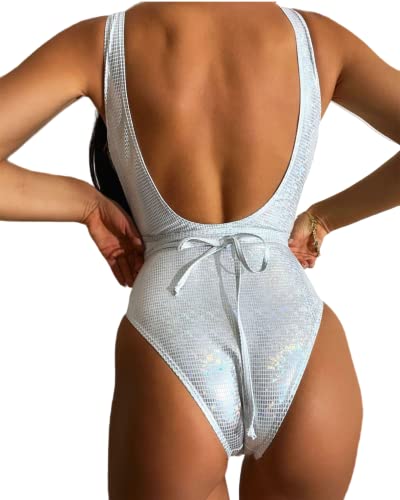 Holographic Snakeskin Wrap Swimsuit for Festival Outfit
