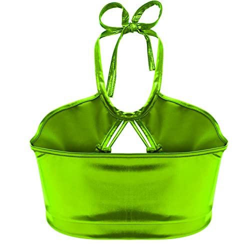 Green Holographic Rave Outfit Set for Women