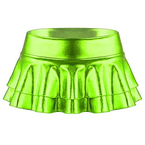 Green Holographic Rave Outfit Set for Women