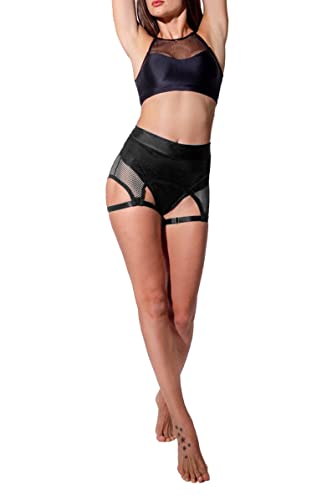 BZB Women's High Waisted Black Festival Hot Shorts