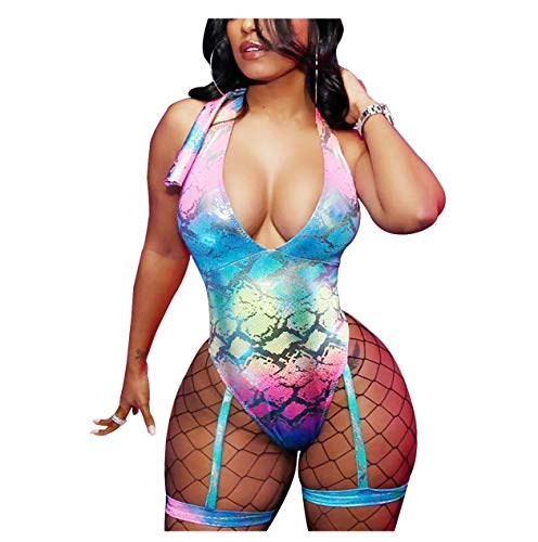 Snakeskin Bodysuit with Leg Rings for EDM Festivals