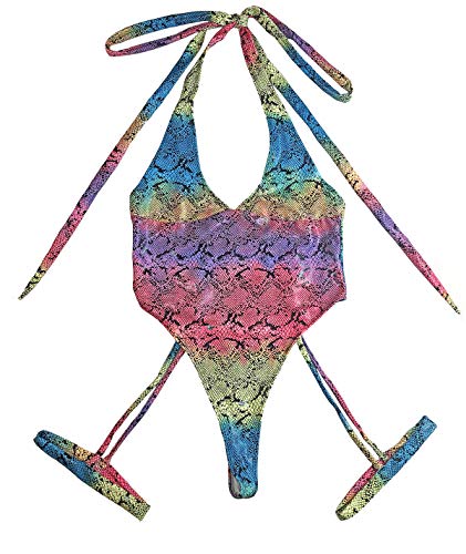 Snakeskin Bodysuit with Leg Rings for EDM Festivals