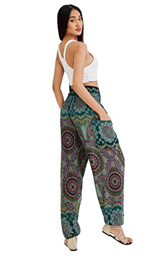 Green Boho Harem Pants - Women's Yoga Clothes