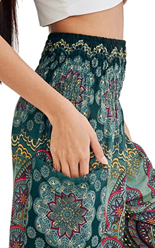 Green Boho Harem Pants - Women's Yoga Clothes