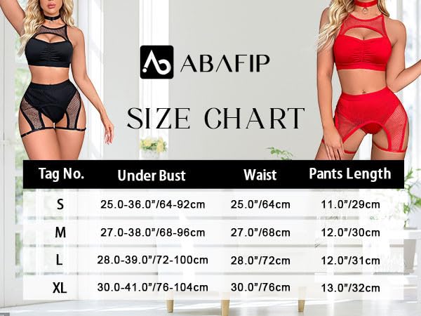 ABAFIP Women's Rave Outfit Set Black Small