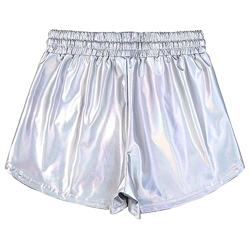 Shiny Sparkly Metallic Festival Shorts for Women