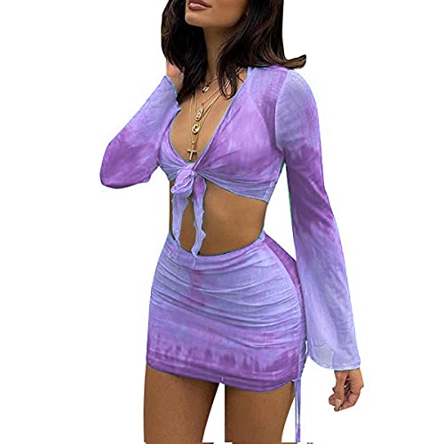 SHESEEWORLD Women's Sexy 2 Piece Sheer Outfit