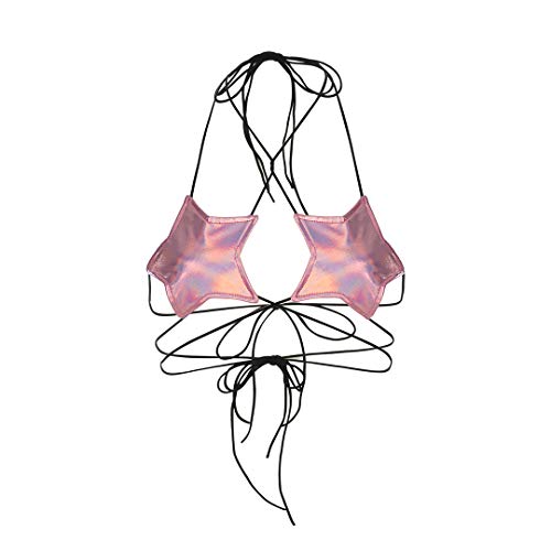 Shiny Star Tube Top Halter Rave Bandeau Bra