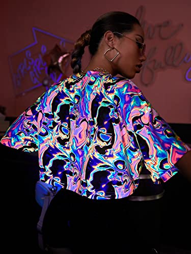 Reflective Crop Top for Women's EDM Shows & Outfits
