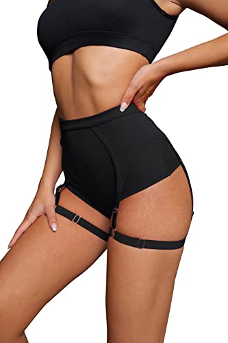 BZB High Waisted Booty Shorts with Garters