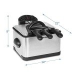 Elite Gourmet Electric 4.5 Qt Immersion Deep Fryer