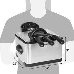 Elite Gourmet Electric 4.5 Qt Immersion Deep Fryer