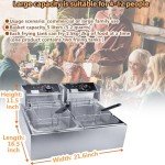 High-Power 12.7QT Stainless Steel Deep Fryer