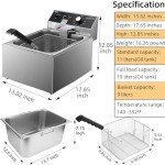 Extra Large Electric Deep Fryer with Baskets
