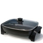 Non-Stick Electric Skillet with Glass Lid, 10.5Qt