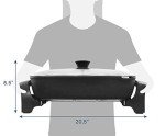 Non-Stick Electric Skillet with Glass Lid, 10.5Qt