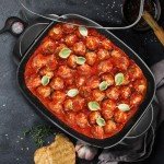 Non-Stick Electric Skillet with Glass Lid, 10.5Qt