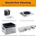 Tesslux 5.3 Quart Electric Deep Fryer with Basket