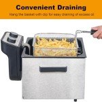Tesslux 5.3 Quart Electric Deep Fryer with Basket