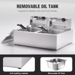 3400W Stainless Steel Deep Fryer for Home & Commercial