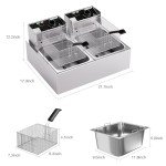 3400W Stainless Steel Deep Fryer for Home & Commercial