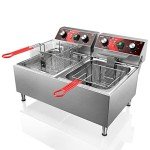 Commercial Stainless Steel Dual Tank Deep Fryer