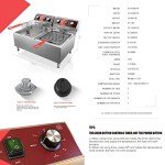 Commercial Stainless Steel Dual Tank Deep Fryer