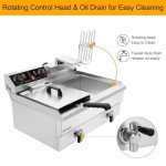 ROVSUN 24.9QT Dual Tank Electric Deep Fryer