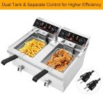 ROVSUN 24.9QT Dual Tank Electric Deep Fryer